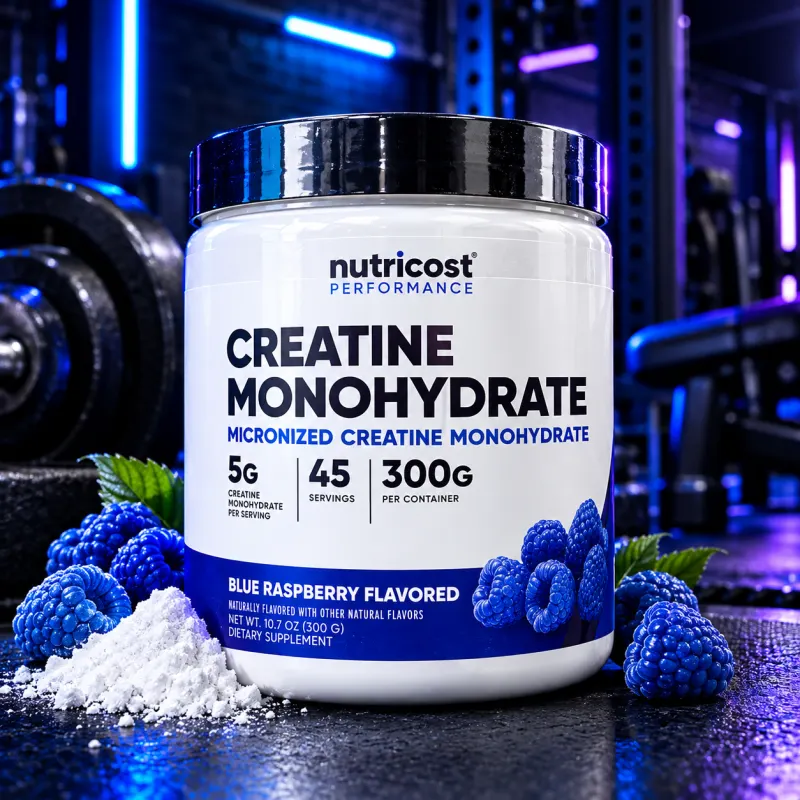 NUTRICOST CREATINA MONOHIDRATADA BLUE RASPBERRY 45 SERVIDAS